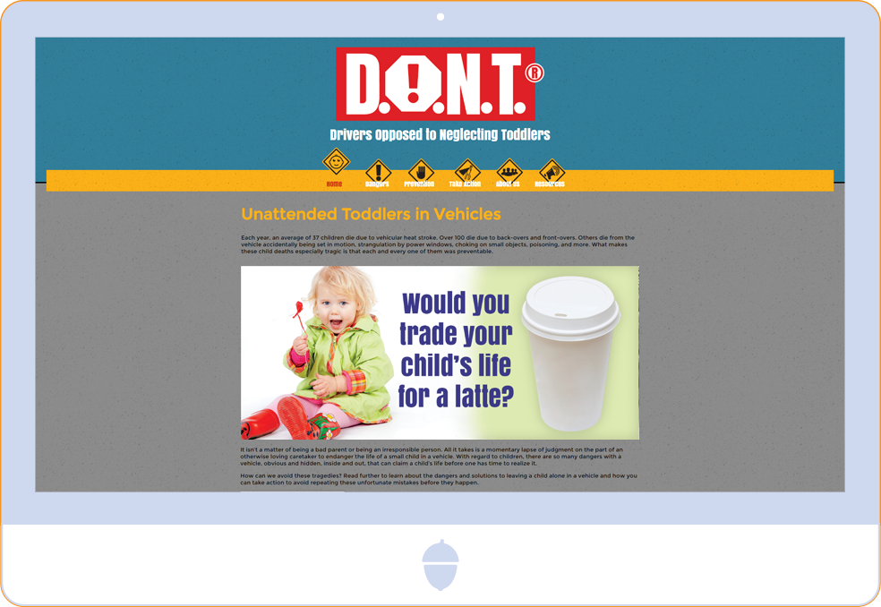 drivers opposed to neglecting toddlers desktop screenshot
