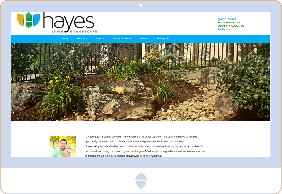 hayes lawn and landscape okc desktop screenshot