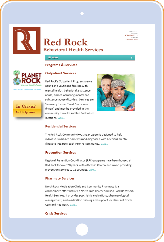 red rock behavioral health services ipad screenshot